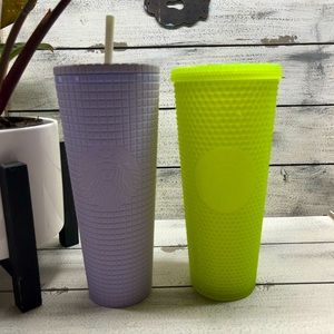 (2) Starbucks Studded Tumblers